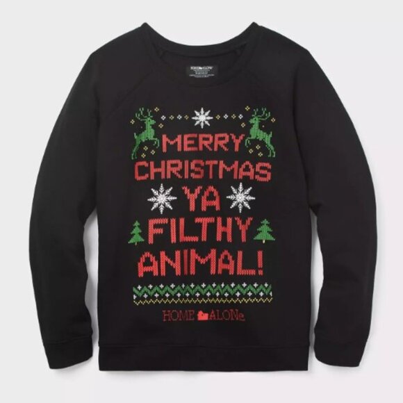 Torrid size 4 Home Alone Black Raglan Holiday Sweatshirt - Picture 2 of 10